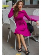 Csónaknyakú ruha - magenta