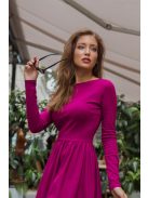 Csónaknyakú ruha - magenta