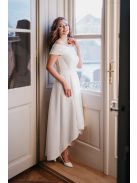 Boundless – vállnéküli fehér midi ruha 