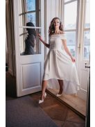 Boundless – vállnéküli fehér midi ruha 