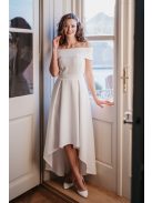 Boundless – vállnéküli fehér midi ruha 