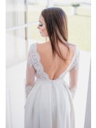 Lacy – fehér, hátnélküli ruha, csipke felsőrésszel
