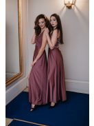 Fényes anyagú, mályva színű maxi szoknya alkalmi szettekhez.