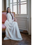 Spruce – fehér maxi ruha hátnélküli csipke felsővel 