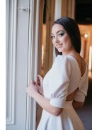 Andrea – fehér puffos ujjú mini ruha