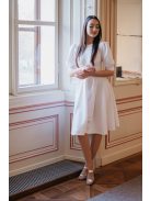 Andrea – fehér puffos ujjú mini ruha