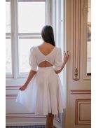 Andrea– fehér puffos ujjú mini ruha
