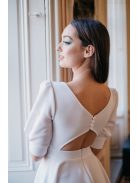 Andrea-fehér puffos ujjú mini ruha