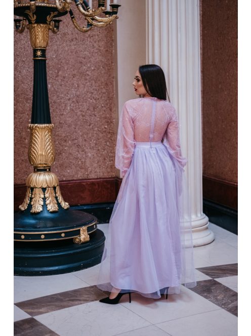 Graceful – lilás csipke maxi ruha 