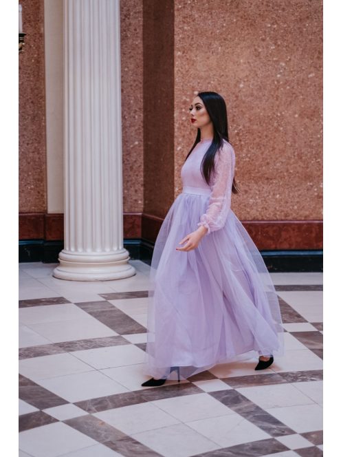 Graceful – lilás csipke maxi ruha 