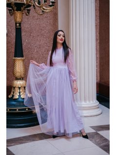 Graceful – lilás csipke maxi ruha 