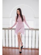 Graceful mini – lilás csipke mini ruha 