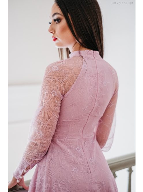 Graceful mini – lilás csipke mini ruha 