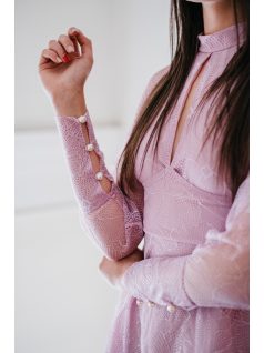 Graceful mini – lilás csipke mini ruha 