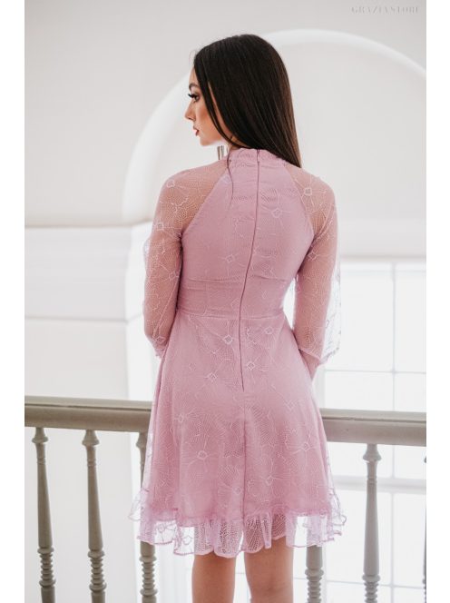 Graceful mini – lilás csipke mini ruha 