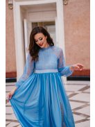 Graceful – kék csipke maxi ruha 