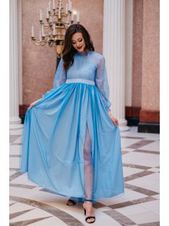 Graceful – kék csipke maxi ruha 