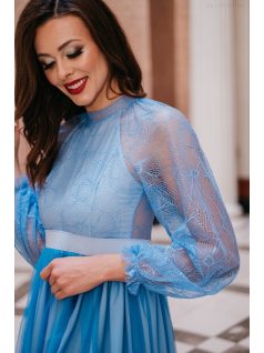 Graceful – kék csipke maxi ruha 