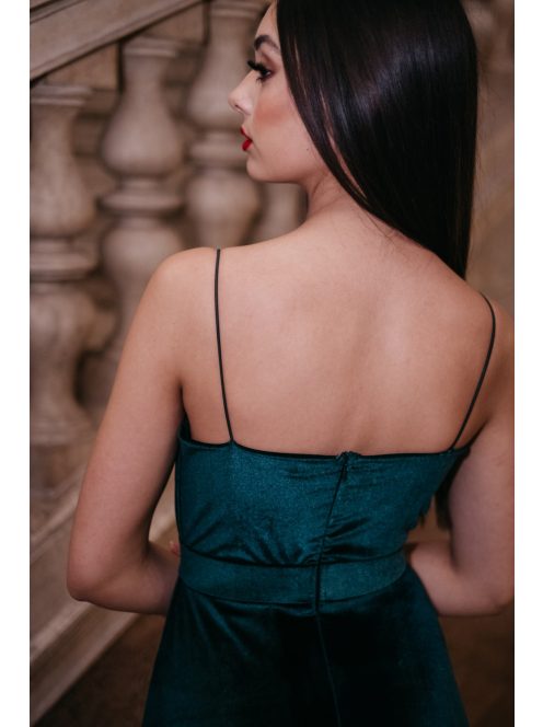 Abigél Velvet – zöld bársony maxi ruha