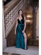Abigél Velvet – zöld bársony maxi ruha