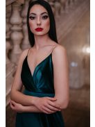  Abigél Velvet – zöld bársony maxi ruha