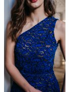 Eve – sötétkék féloldalas csipke maxi ruha