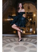 Hearty Mini – fekete szívkivágású mini ruha 