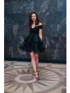 Hearty Mini – fekete szívkivágású mini ruha 