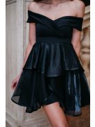 Hearty Mini – fekete szívkivágású mini ruha 