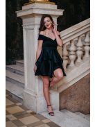 Hearty Mini – fekete szívkivágású mini ruha 