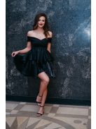 Hearty Mini – fekete szívkivágású mini ruha 