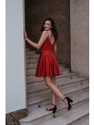 Zenina Mini - piros V kivágású mini ruha
