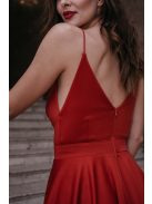 Zenina Mini - piros V kivágású mini ruha