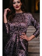 July – lila mintás mini ruha 