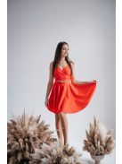 Yvone – elasztikus anyagú piros mini ruha 