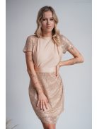 Roxana - pezsgő színű flitteres mini ruha 