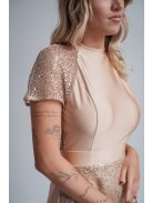 Roxana - pezsgő színű flitteres mini ruha 