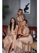 Roxana - pezsgő színű flitteres mini ruha 