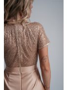 Roxana - pezsgő színű flitteres mini ruha 