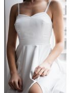 Dália – fehér szatén maxi furfangos hátrésszel