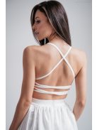 Madleine – fehér szatén maxi ruha hátán pántokkal 