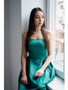 Imola - Zöld spagetti pántos maxi ruha 