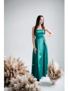 Imola - Zöld spagetti pántos maxi ruha 