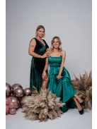 Imola - Zöld spagetti pántos maxi ruha 