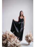 Zenina - Fekete V kivágású maxi ruha