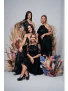 Zenina - Fekete V kivágású maxi ruha