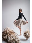 Leila - hosszú ujjú mini ruha csillámos körszoknyával 