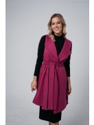 Csinos és szuper meleg, derékban megkötős magenta mellény.