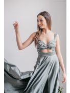 Army Zöld Maxi Ruha Nyitott Hasrésszel - Fiatalos Elegancia