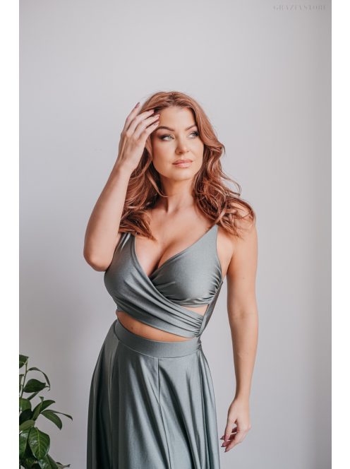 Gyönyörű Army Zöld Maxi Ruha - Nőies Elegancia és Stílus